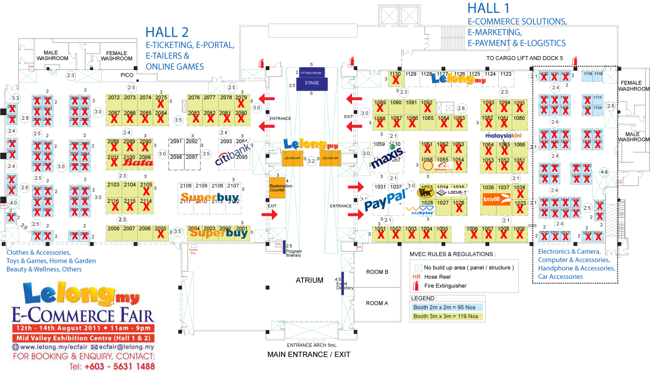 Lelong.my E-Commerce Fair Event Floor Plan 2011